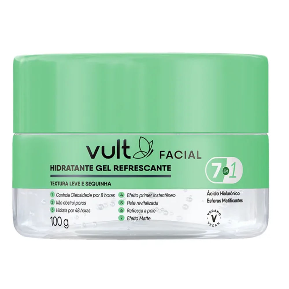 Creme Facial Hidratante Vult Refrescante 100g - VENCIMENTO JUNHO 2026 em Oferta na Shopee