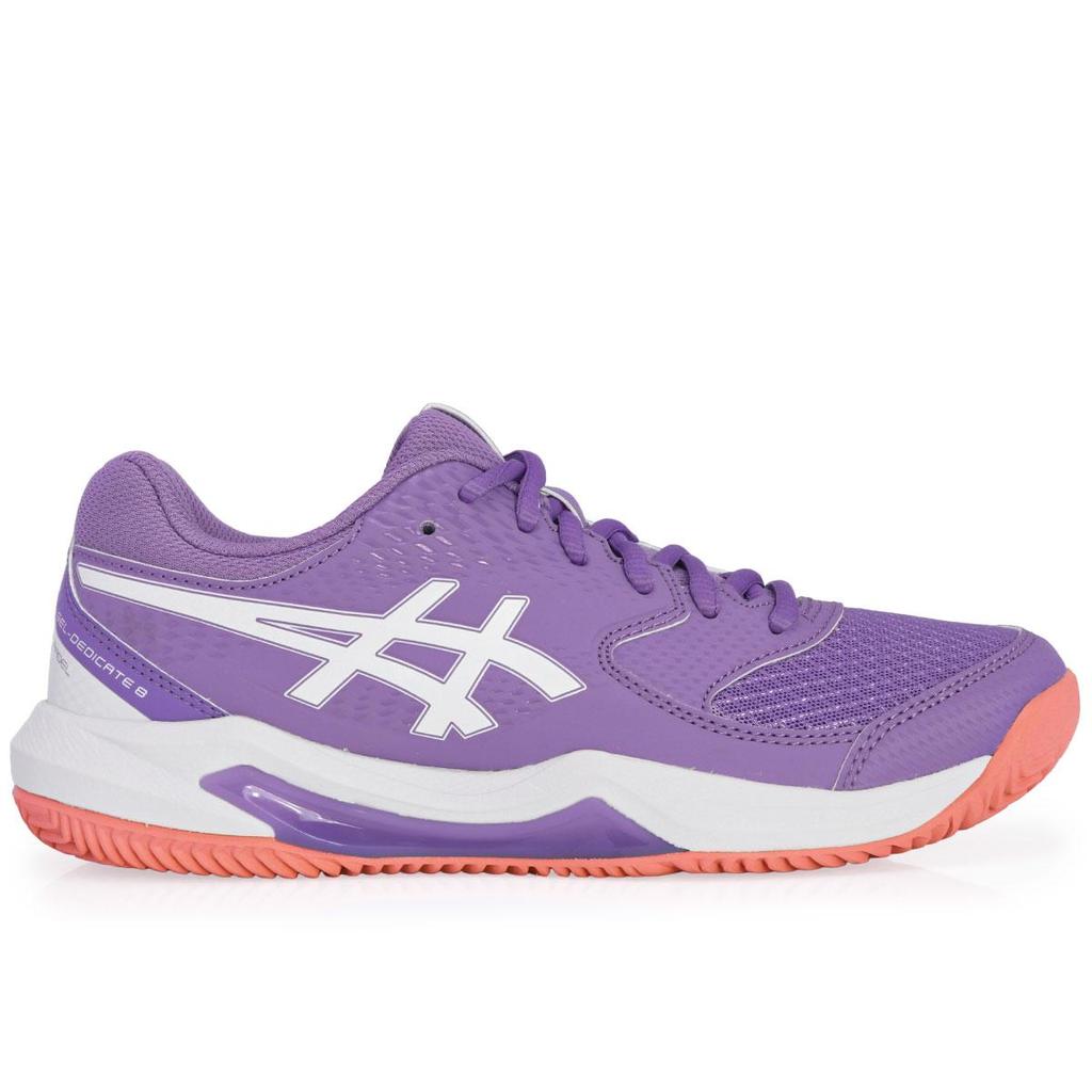 Tênis Asics Gel Dedicate 8 Padel Lilás e Branco