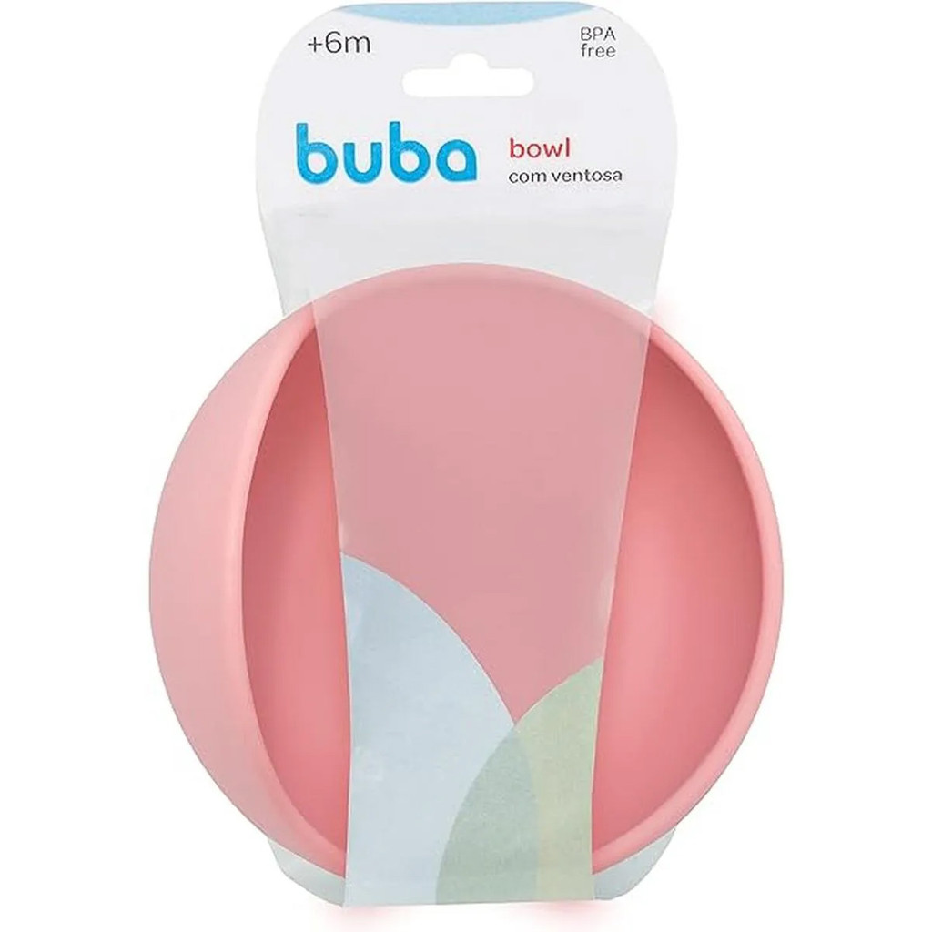 Tigela em Silicone com Ventosa Buba Rosa +6M 350ml em Oferta na Shopee