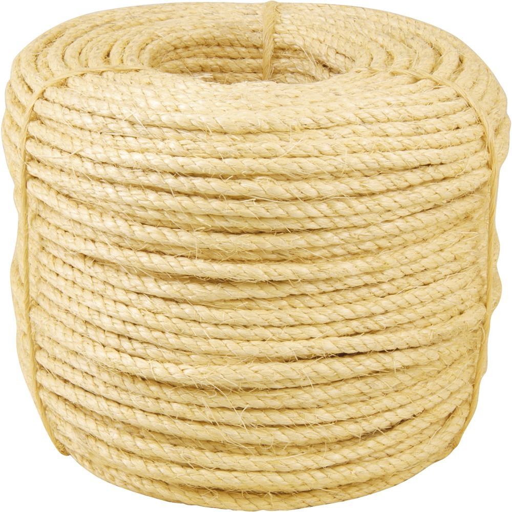 Corda sisal torcida 20,0mm 61,0kg 220 metros natural Vonder em Oferta na Shopee
