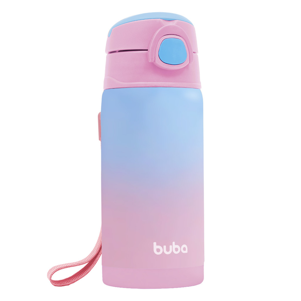 Garrafa Térmica Buba Parede Dupla Degradê Rosa 400ml em Oferta na Shopee