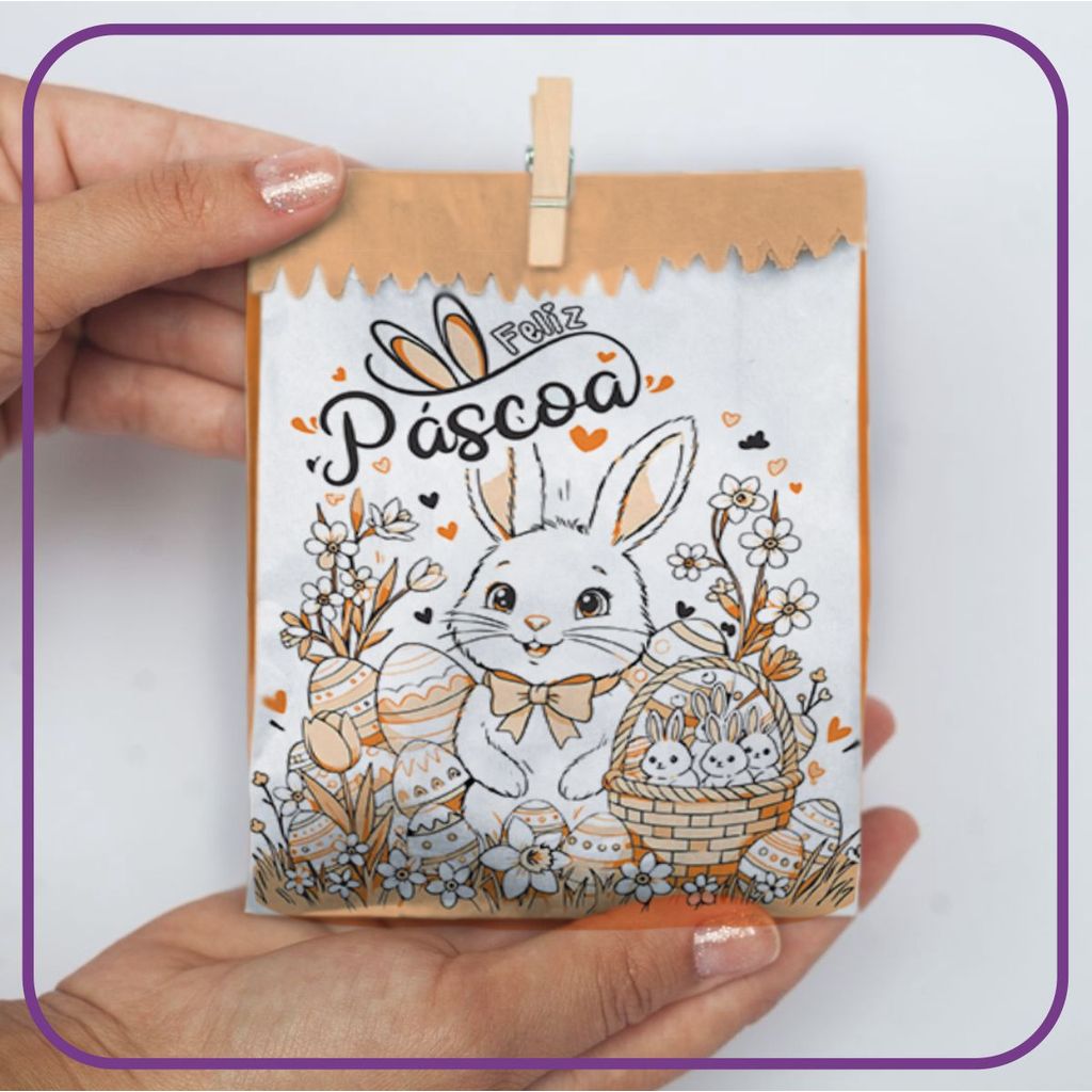 Saco Lembrancinha Doces Chocolates - Páscoa 02 (Escolha a Quantidade) em Oferta na Shopee