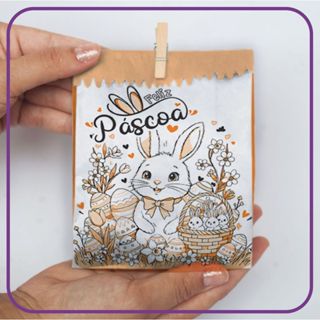 Saco Lembrancinha Doces Chocolates - Páscoa 02 (Escolha a Quantidade) em Oferta na Shopee