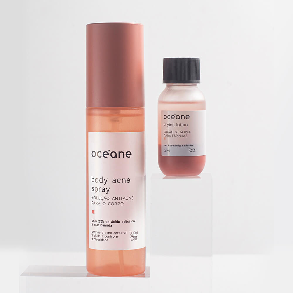 Kit Loção Secativa de Espinhas + Solução Antiacne Corporal (2 Produtos)