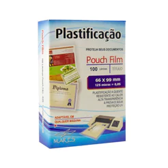 Pouch Film título de eleitor 66x99 0.05 com 100 unidades Mares