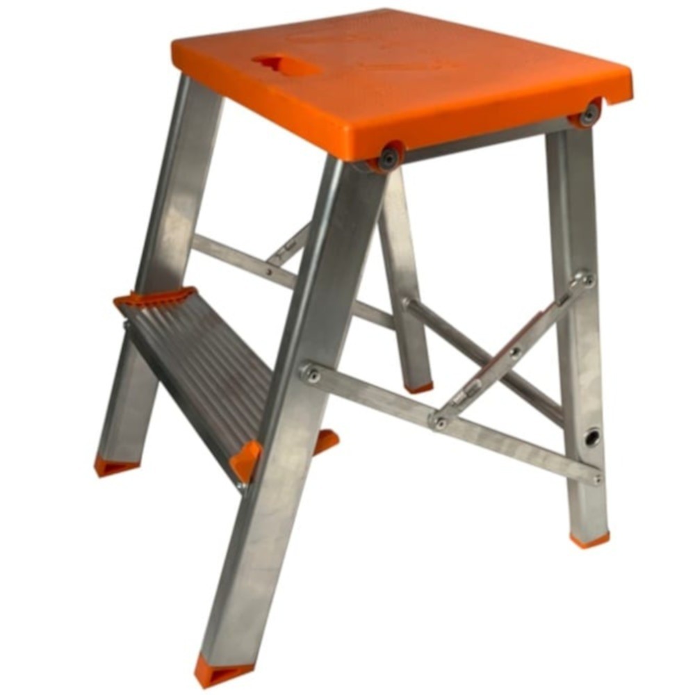 Escada banqueta de alumínio 1 degrau + patamar - BAQ002 Ágata em Oferta na Shopee