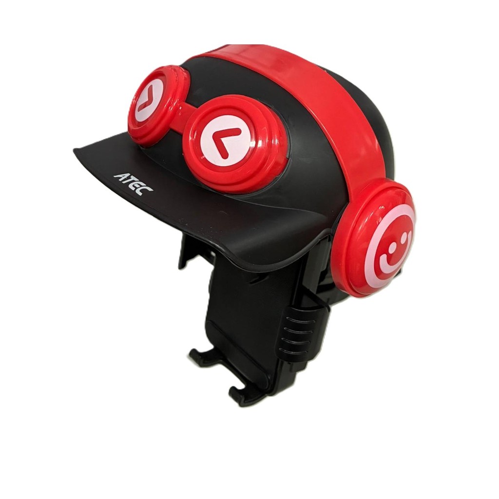 Suporte de Celular C/Mini Capacete de Proteção P/ Moto e Bicicleta ATEC - AC-6204