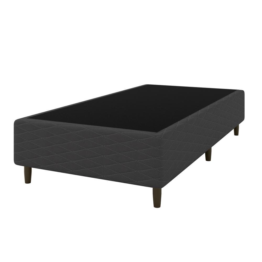 Base Cama Box para Colchão Solteiro 88x188cm Flávia Cinza Umaflex em Oferta na Shopee