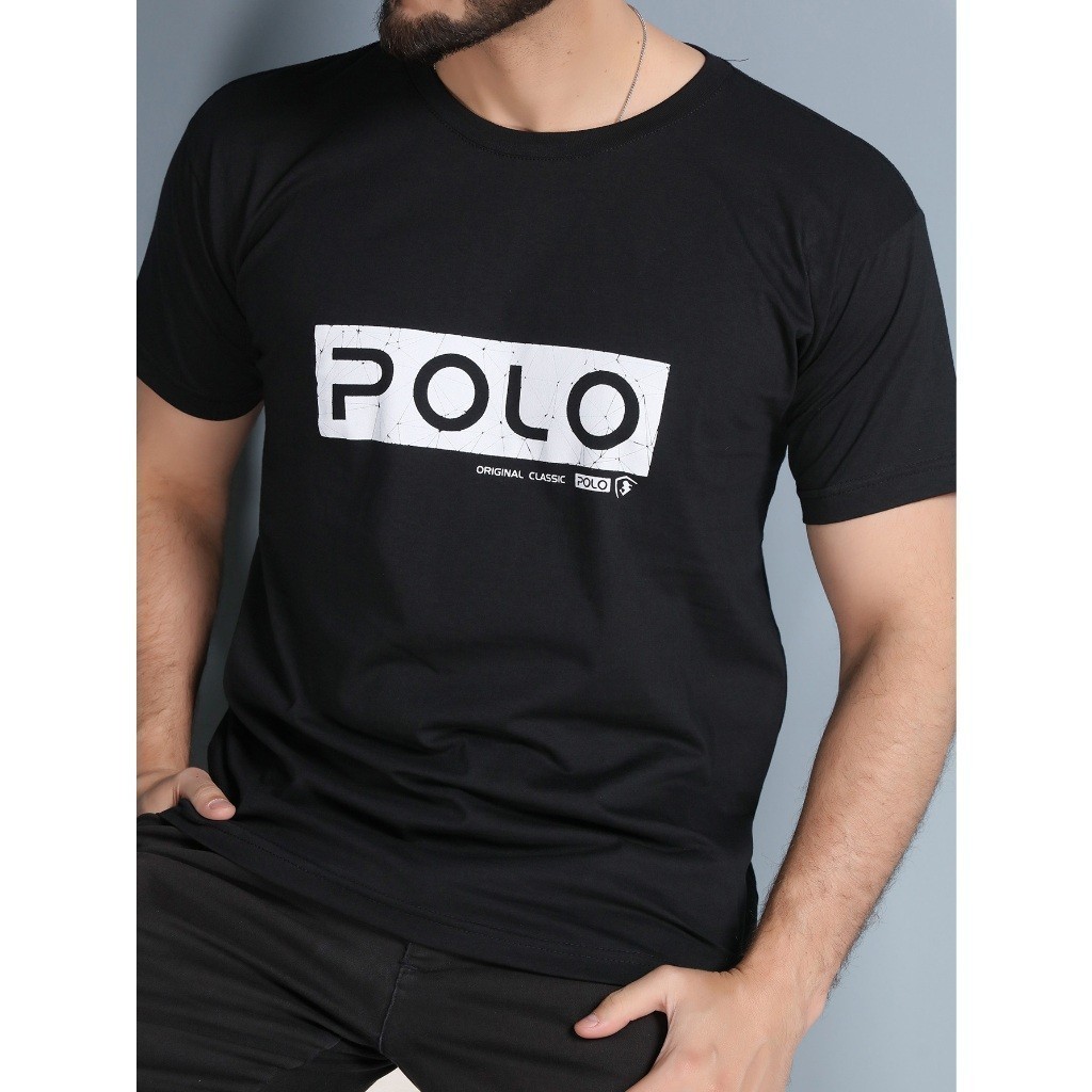 Camiseta Camisa Masculina 100% Algodão Premium  Estampada  Polo Estilo Casual