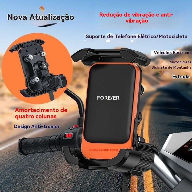 Suporte de celular para veículos elétricos, modelo 2025, antivibração, para navegação em motocicletas elétricas e bicicl
