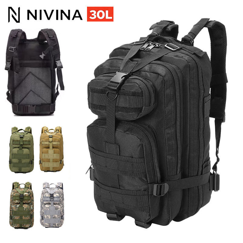 Mochila Tática 30L Impermeável Reforçada Unissex para Trabalho Viagem e Outdoor em Oferta na Shopee
