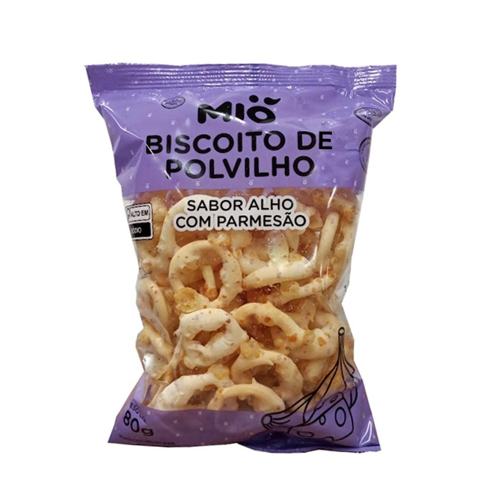 Biscoito de Polvilho Mió Alho com Parmesão 80g em Oferta na Shopee
