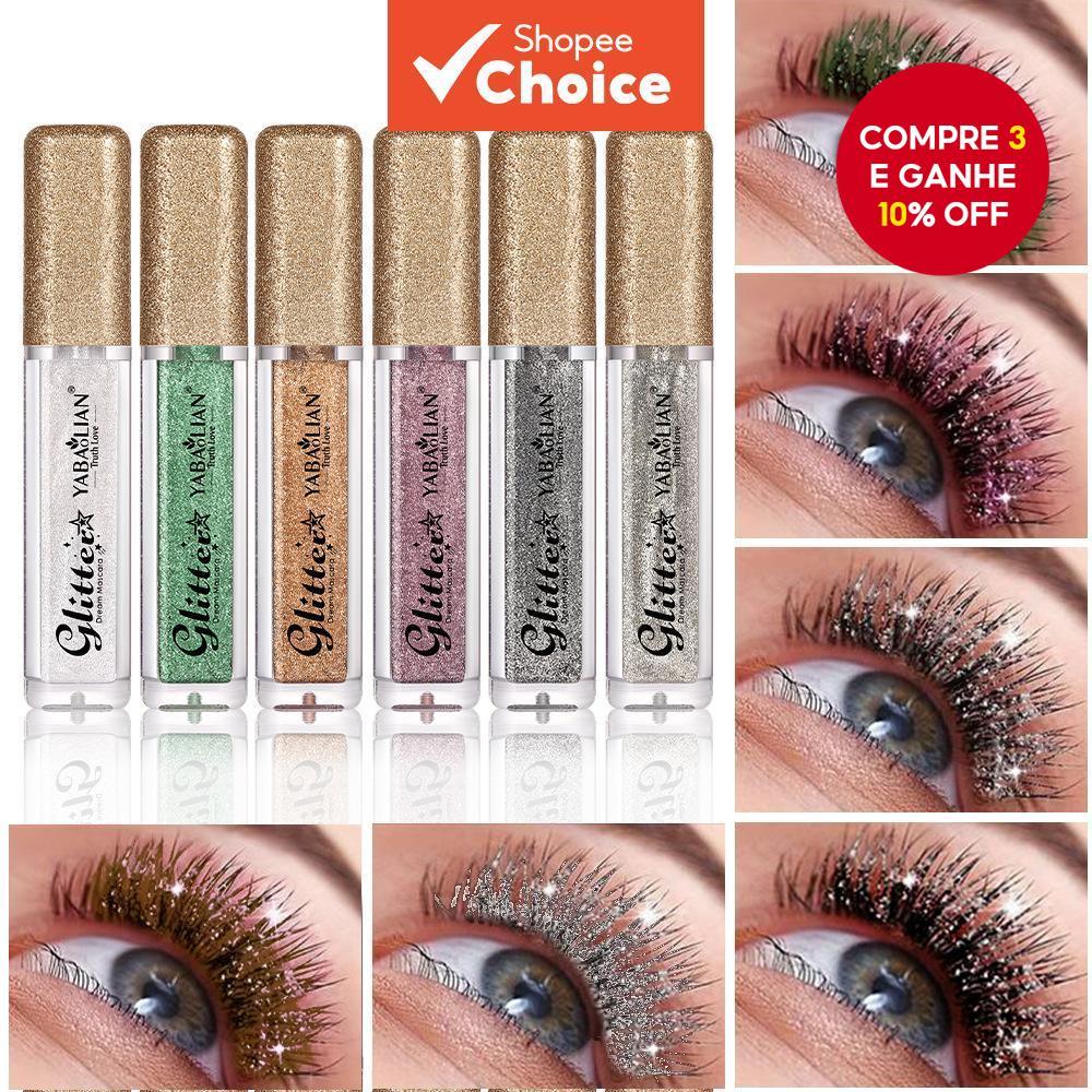 Máscara Diamond Pearl Shine-À Prova D'água E Volumizador Para Cílios Grossos Cacheados , Maquiagem Brilhante De Longa Du em Oferta na Shopee