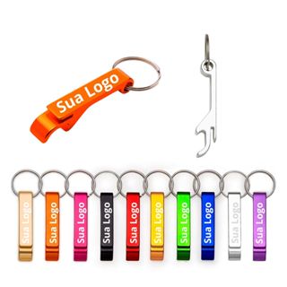 Kit 10/20/50/100 Chaveiros Personalizados Metal Abridor Design Único Durável em Oferta na Shopee