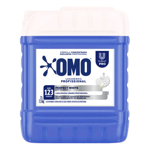 Omo Profissional Perfect White Sabão Líquido 7 L Rende 123 l