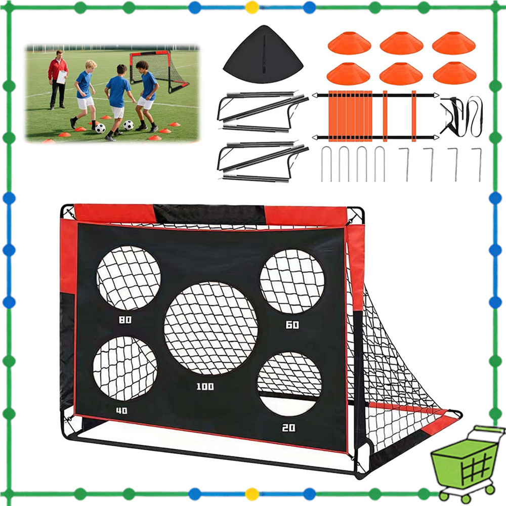 2 em 1 alvo ao ar livre crianças Kit de rede de treinamento de futebol escada de agilidade + disco de logotipo