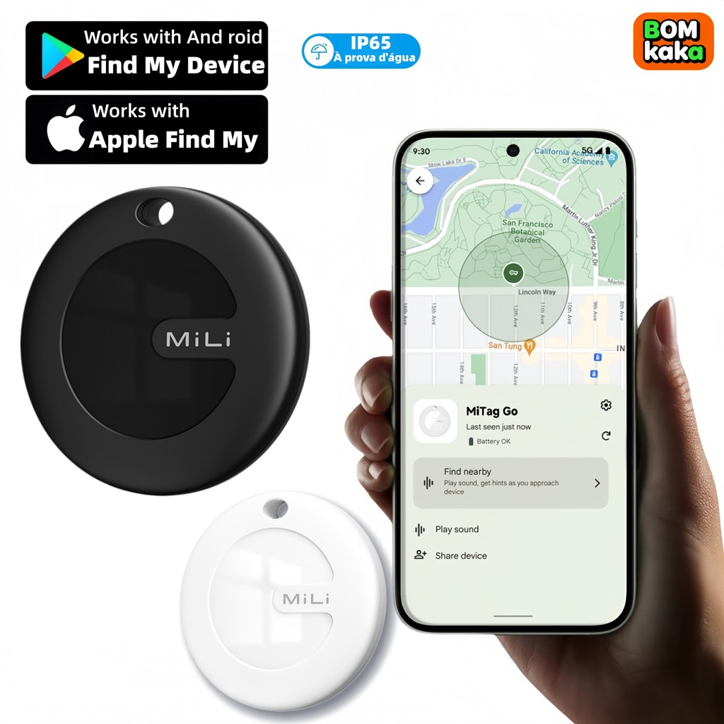 Kit1/2 Localizador MiLi GPS – Rastreador Compatível iOS/Android, Tag Inteligente em Oferta na Shopee