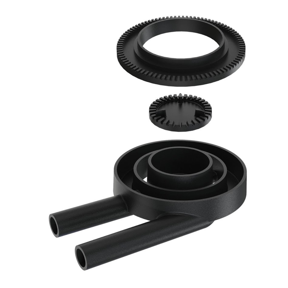 Queimador Duplo Completo Fogão Industrial Ferro N05 15,5cm