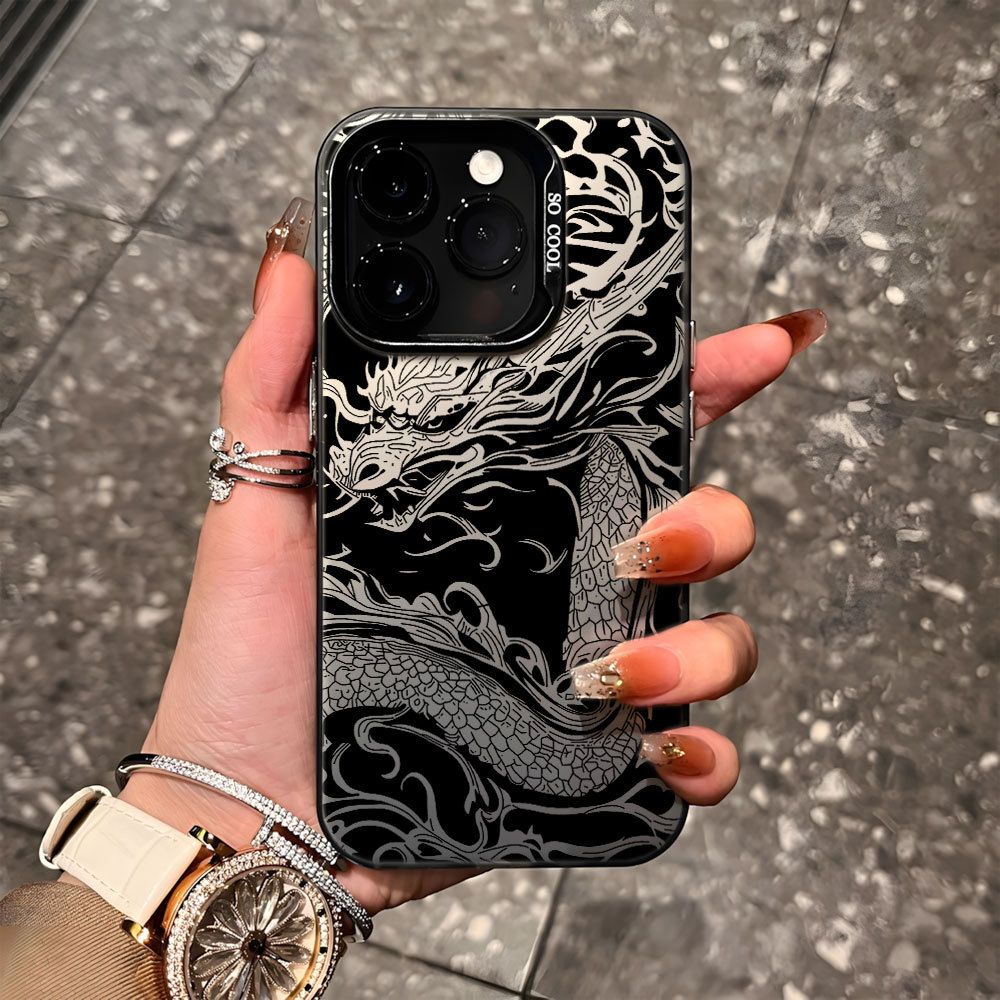 Capa Legal De Dragão Capinha Para Motorola Moto G04 G14 G22 G24 G54 G84 Fosco Silicone Anti-Impacto