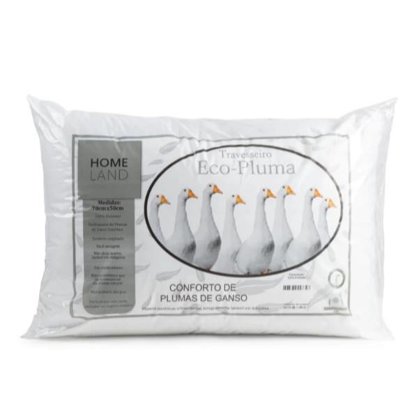 Travesseiro pluma de ganso macio confortavél antialérgico 70x50 Home land em Oferta na Shopee
