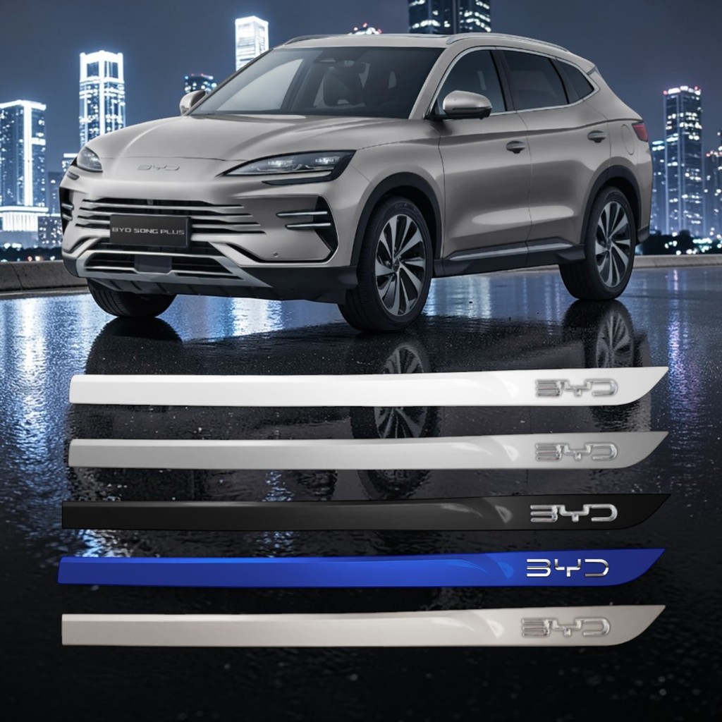 Kit Friso BYD Song Plus 2023 2024 2025 2026 Proteção Porta Lateral Emblema Cromado