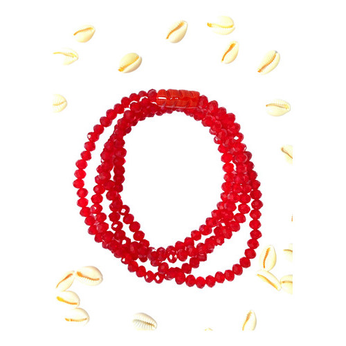Guia Iansã Cristal Vermelho 160 Contas 8mm Umbanda Candomblé Orixá Proteção