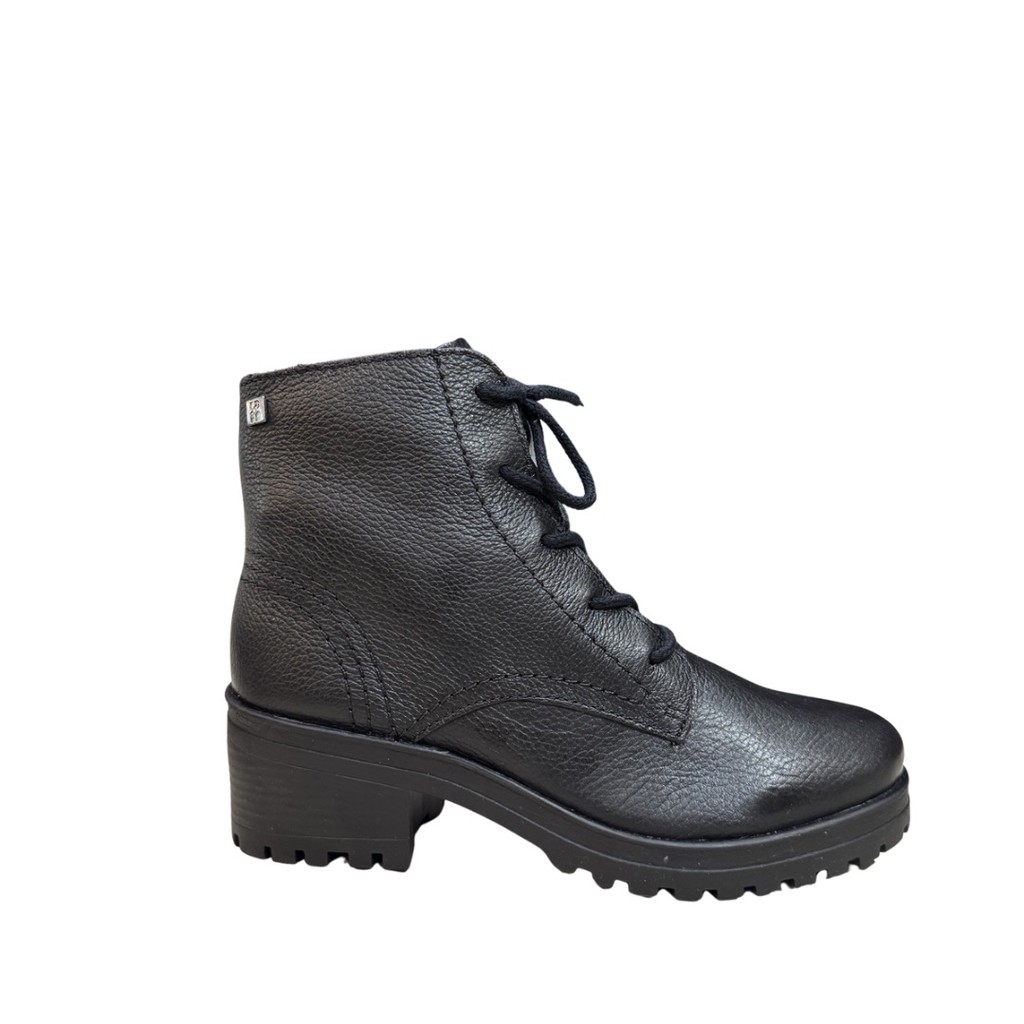 Bota Coturno Feminino Bottero Couro Burnish Preto 335301