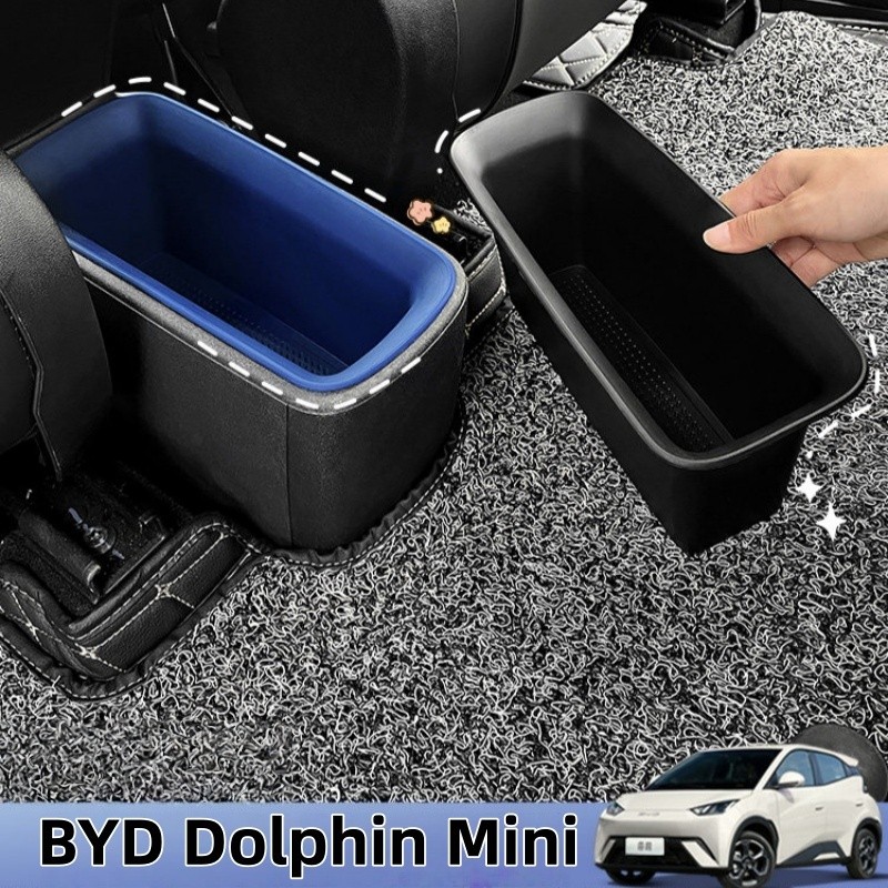 Caixa Organizadora Banco Traseiro BYD Dolphin Mini Porta-Objetos Silicone Antiderrapante Acessório Interior