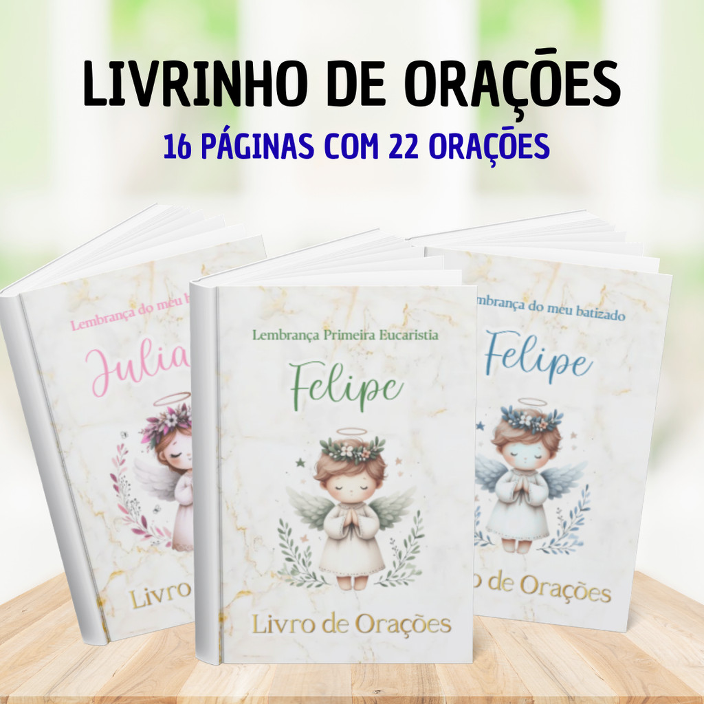 Livrinho de Orações Lembrancinha Batizado / Eucaristia / Nascimento