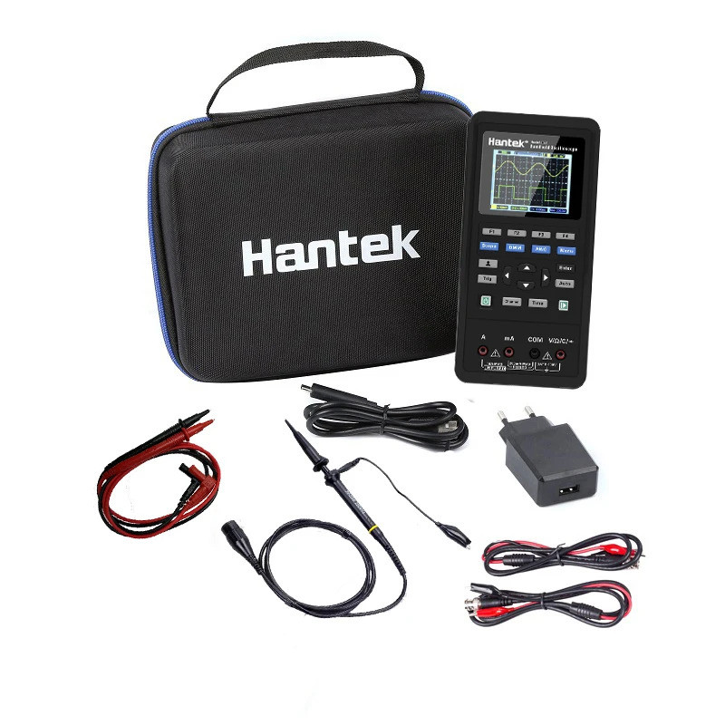 Hantek 2D72 Multímetro Digital Gerador De Forma De Onda Osciloscópio Portátil 3 Em 1 USB 2 Canais 70mhz Melhor Testador