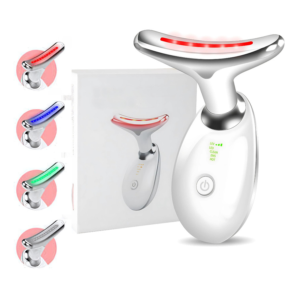 Massageador Facial Led Ultrassônico Anti Rugas Recarregável Premium