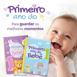 Livro Primeiro Ano do Bebê Recordações Fotos Presente em Oferta na Shopee