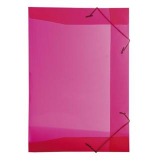 Pasta com aba elástico 1/2 ofício Line transparente vermelha 0252.U Dello em Oferta na Shopee