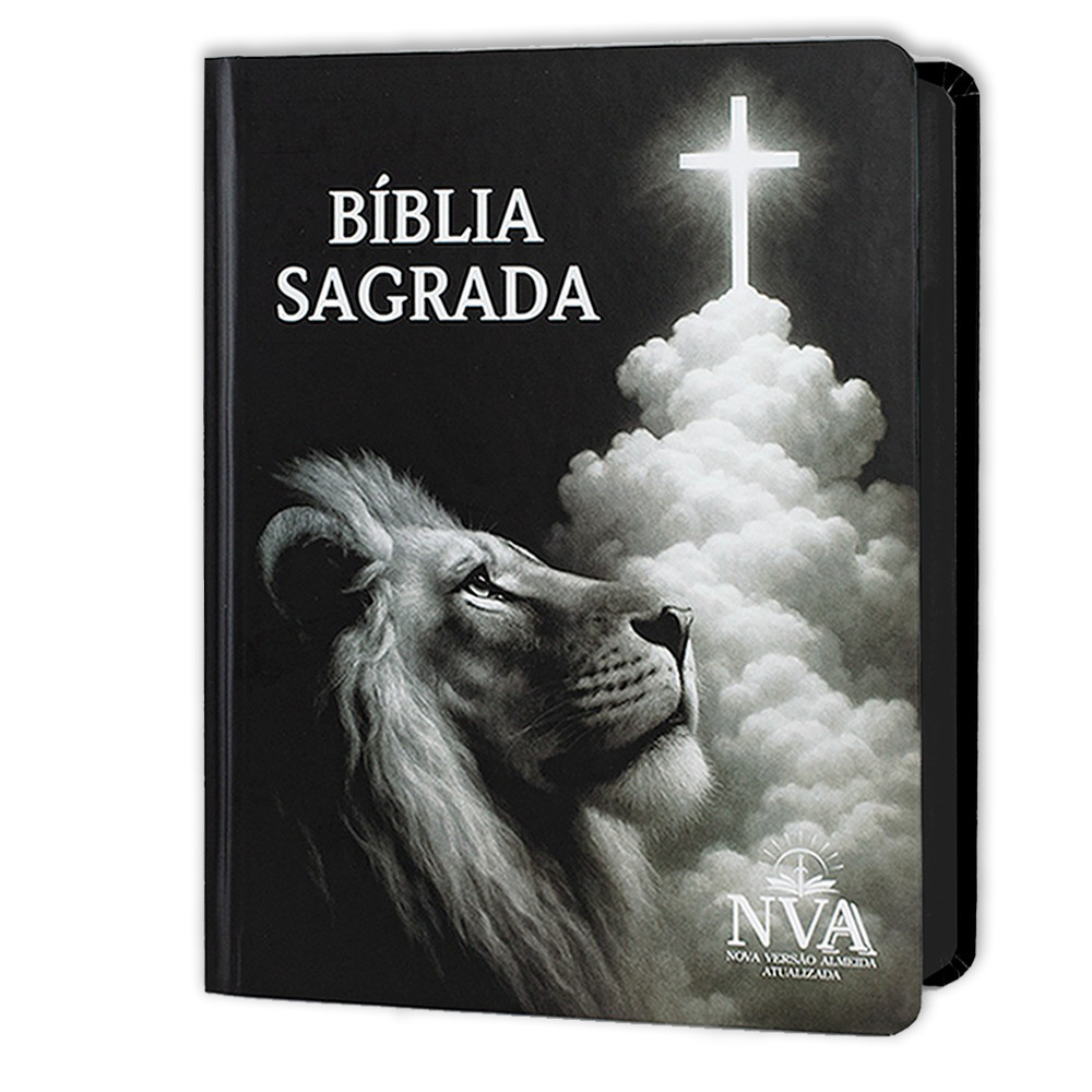 Bíblia Sagrada Grande - Leão Cruz | NVAA - João Ferreira de Almeida - Feminina Capa Dura - Fácil Leitura em Oferta na Shopee