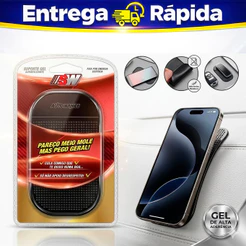 Suporte Tapete Silicone Antiderrapante Veicular Painel Carro Preto
