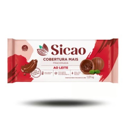 Cobertura Sicao Mais Barra 1,01kg Ao Leite Ao Leite