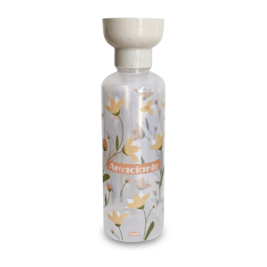 Porta Amaciante Sabão Liquido Alvejante  Tampa Dosadora em Plástico Lavanderia 970ml Plasútil