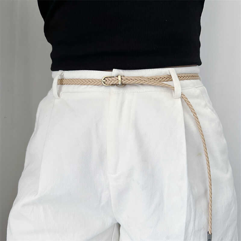 Cinto feminino estilo fino moda na moda nicho acessórios cintura estreita All-Match verão pequeno cinto decorativo Jeans