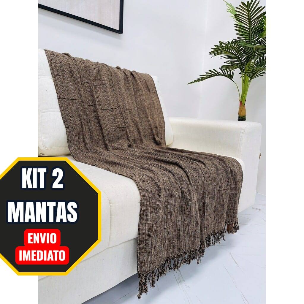 Kit 2 Mantas 2,10x1,20 Inverno | Cobertor Quente e Macio para Sofá e Cama Oferta