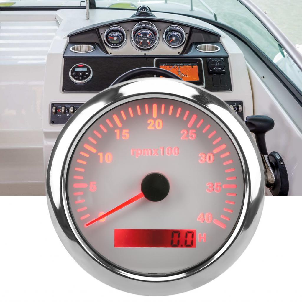 Medidor tacho 4000rpm 9-32v ip67 à prova d\'água baixo consumo de energia tacômetro de carro de alta precisão 85mm com