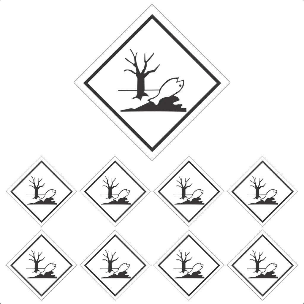 Kit 10 Placa De Sinalização Simbologia Risco Meio Ambiente ONU Caminhão Carga Perigosa Segurança