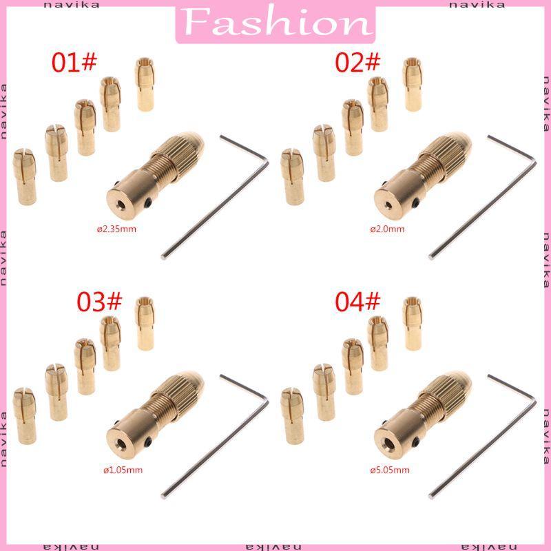 7Pcs Set 2 2 35 4 05 5 05mm Eixo Do Motor Elétrico Chuck Fixação Braçadeira 0 5-3