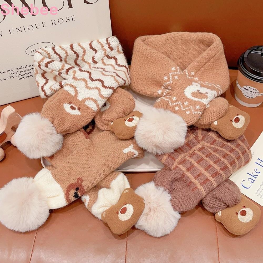 LUCKY-SHEBEE Lenço De Pescoço Para Bebê , Cruzado Espesso , Lenços Infantis Malha À Prova De Frio