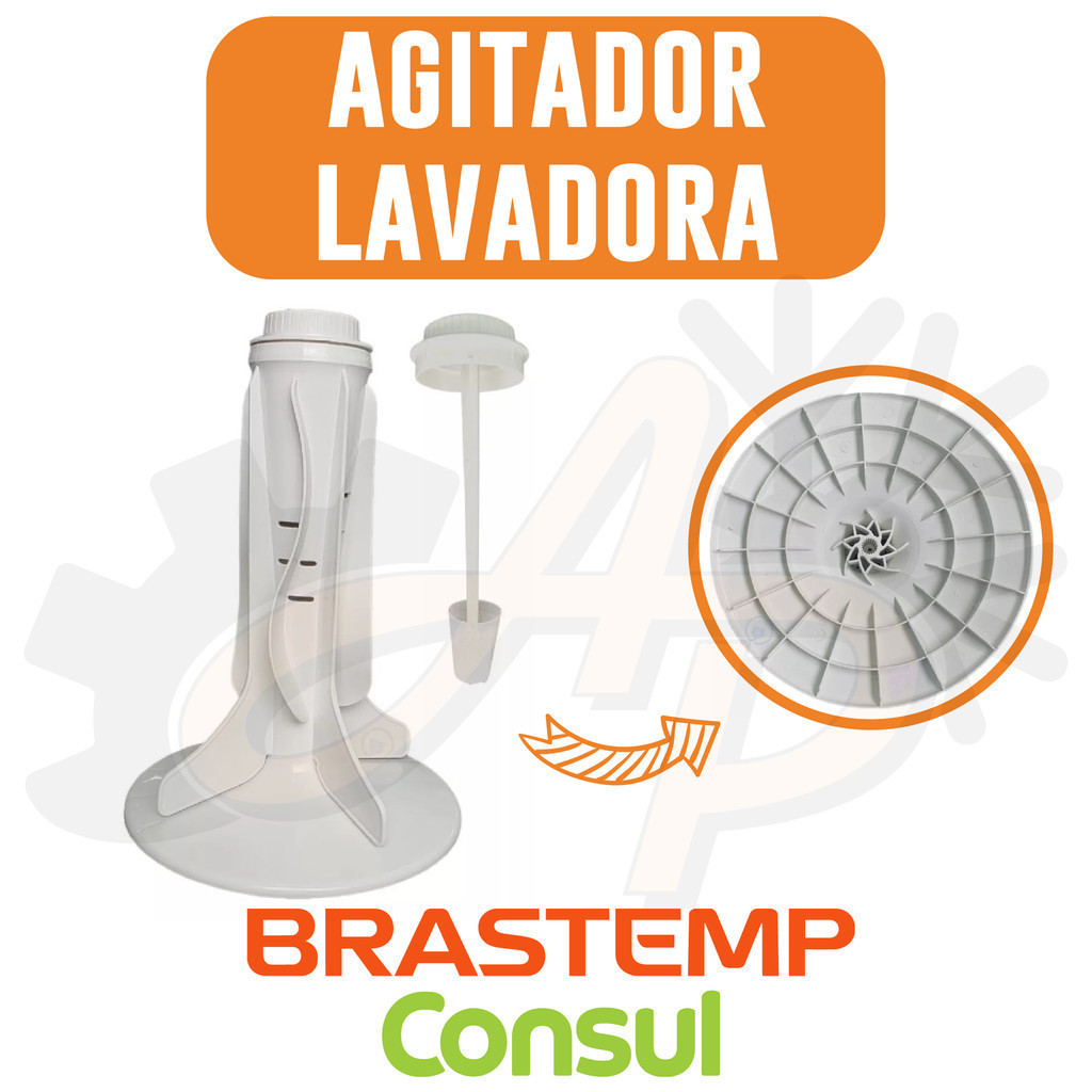 Agitador 8 Pás + Filtro Lavadora Brastemp Bwh12 Bwk12 Bws09 Similar