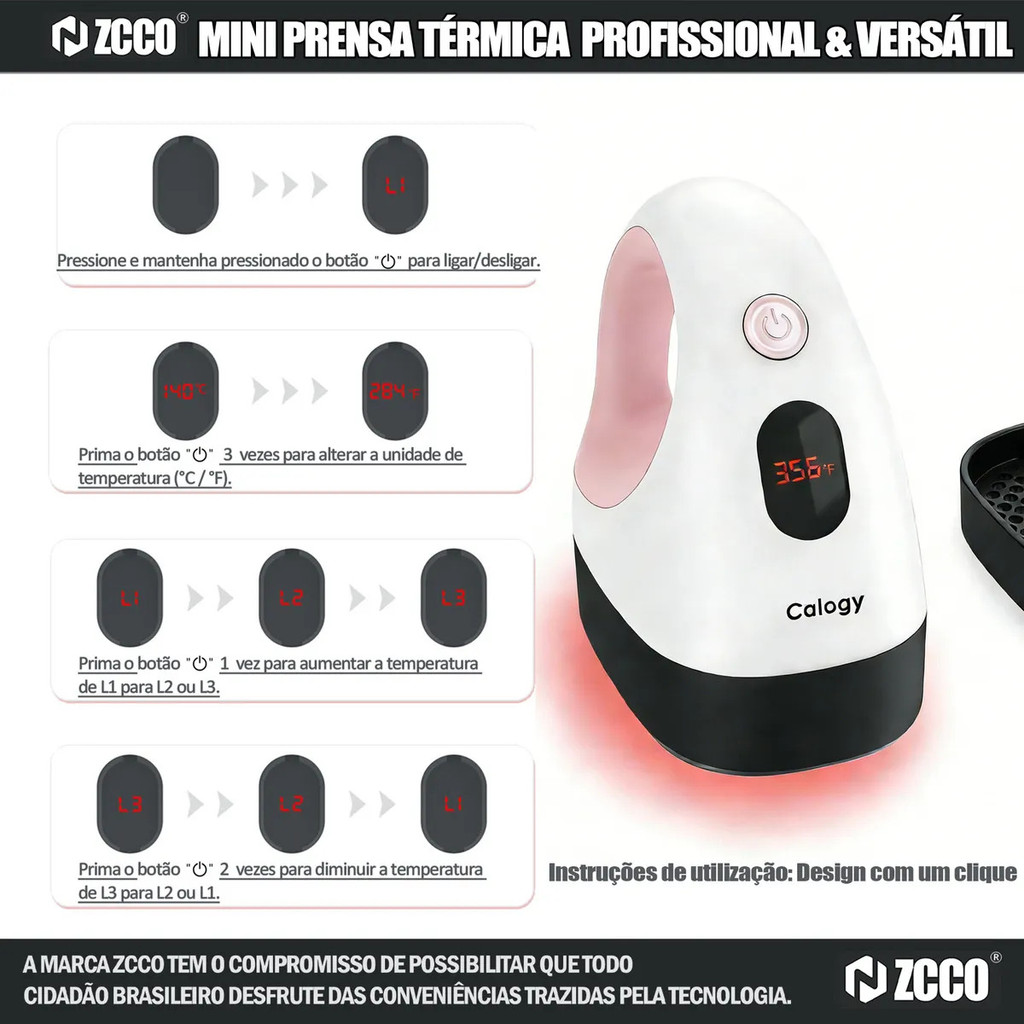 Mini Prensa Térmica Profissional - Alta Qualidade | Maquina de Estampar Camisa para Lembranças Personalizadas DIY