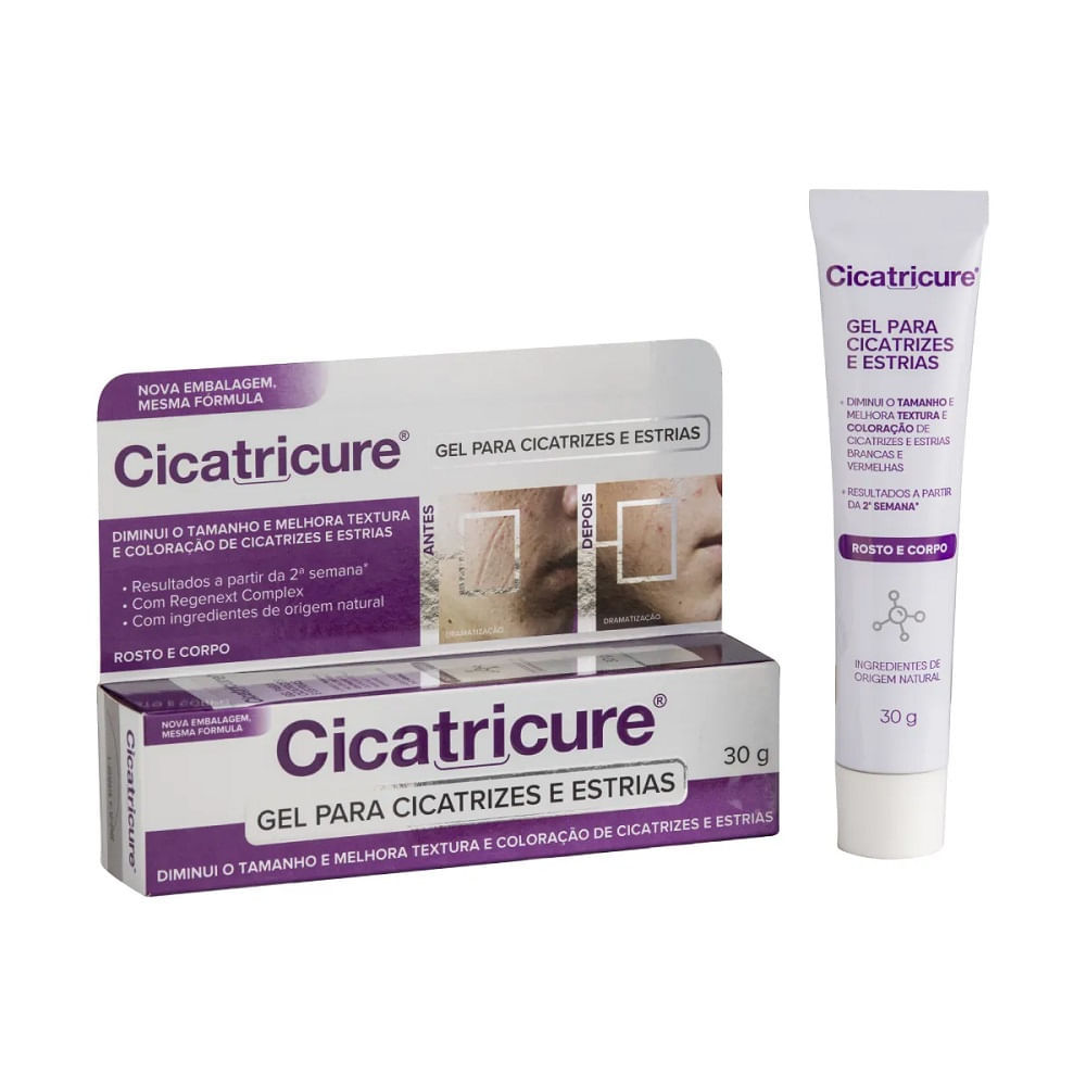 Gel para Cicatrizes e Estrias CICATRICURE Regenext 30g