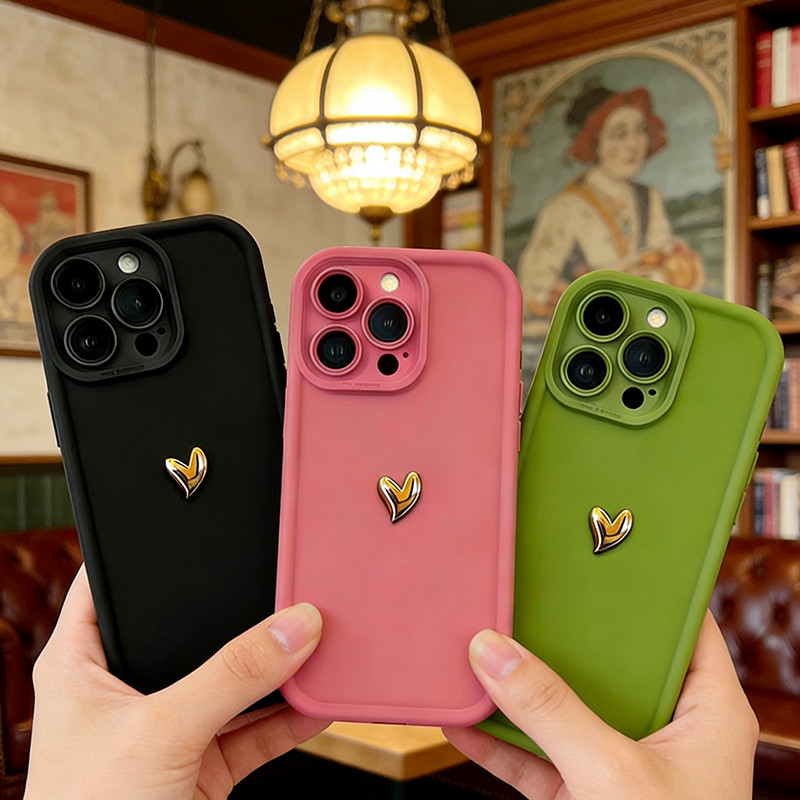 Capa Para Samsung A17 A07 A56 A36 A55 A54 A16 A15 A14 A05S A51 A52 A34 A35 A32 A13 SoftCase Formato De Coração Decoração