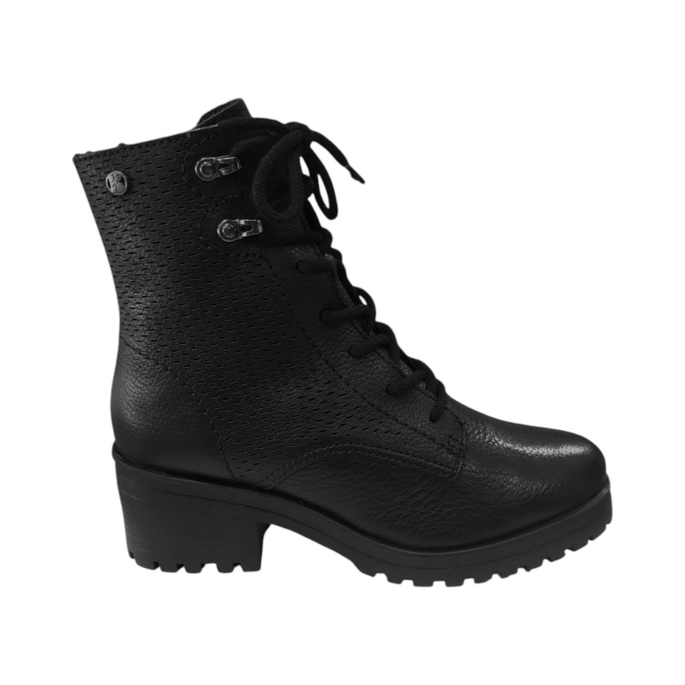 Bota Coturno Fem Bottero Couro Burnish Preto 349111-8