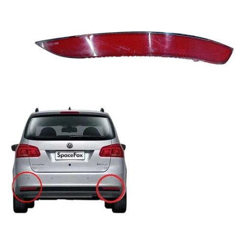 Lanterna Defletor Parachoque Vw  Spacefox T. Direito 10 A 14 Vermelho