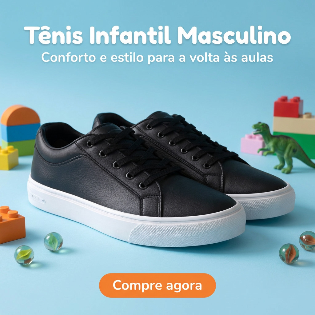 Tênis Infantil Casual Minimalista Versátil Solado Baixo - Promoção Relâmpago
